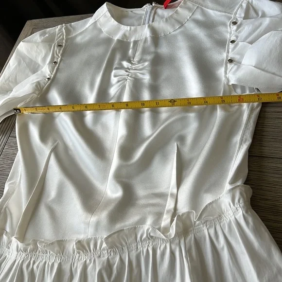 COMMISSION Canyon Mixed Media Dress in White sz 6 995$